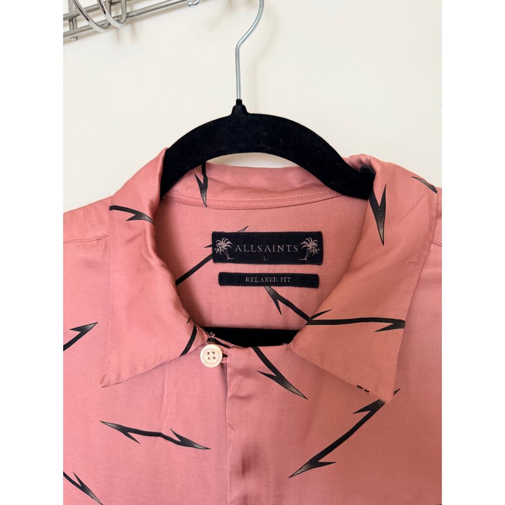 Allsaints Pointers Short Sleeve Button-Up Camp Sh… - image 5